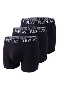 Replay 6ER PACK LOGO EINFARBIG - Boxer brief - schwarz schwarz grau weiß