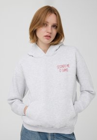 Terranova E SCRITTA LATERALE - Felpa con cappuccio - grigio melange