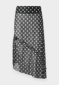 POLKA DOT SKIRT - Krilo A-kroja - black