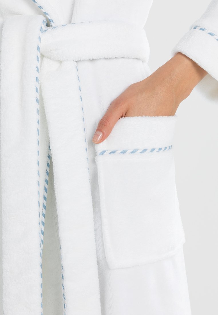 CALIDA Cosy Shower Bademantel Damen 120 Cm – Frottee, Sehr Saugfähig, Mit Schalkragen Und Taschen