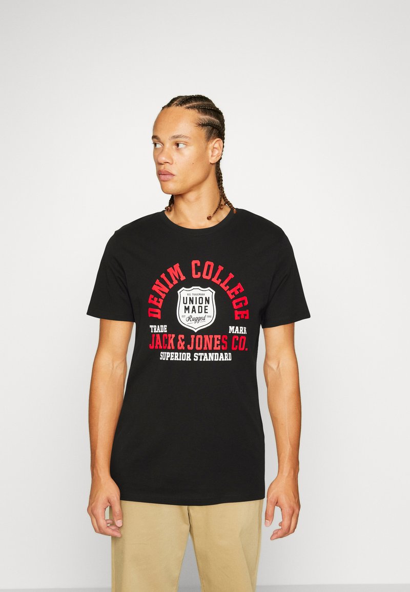 Zalando Jack And Jones T Shirt Herren Jack & Jones JJELOGO TEE SS O-NECK - T-Shirt print - black/schwarz