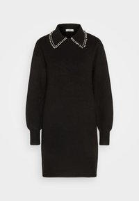 JDYAUBRAY LIFE PEARL DRESS - Robe pull - black/white
