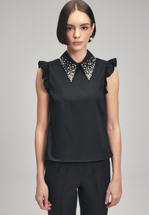 STONE COLLAR - Bluse - black