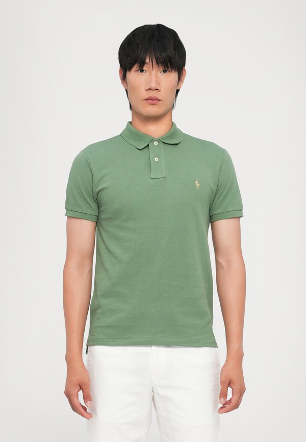 SLIM FIT MESH POLO SHIRT - Polo shirt - fatigue