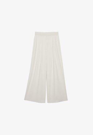 Stradivarius, PALAZZO JOGGER TROUSERS WITH ELASTIC WAISTBAND 07702147 - Nohavice - stone