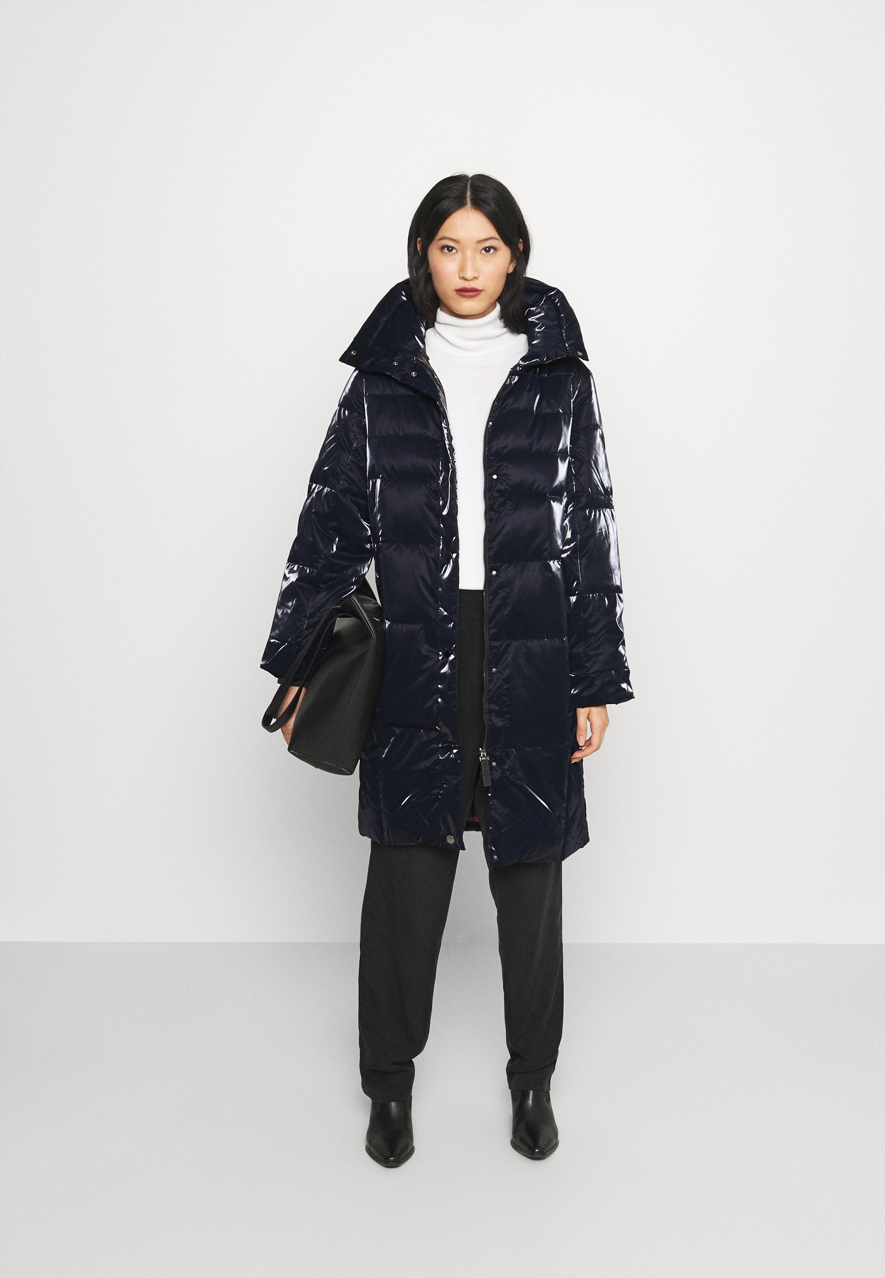 guess navy blue coat