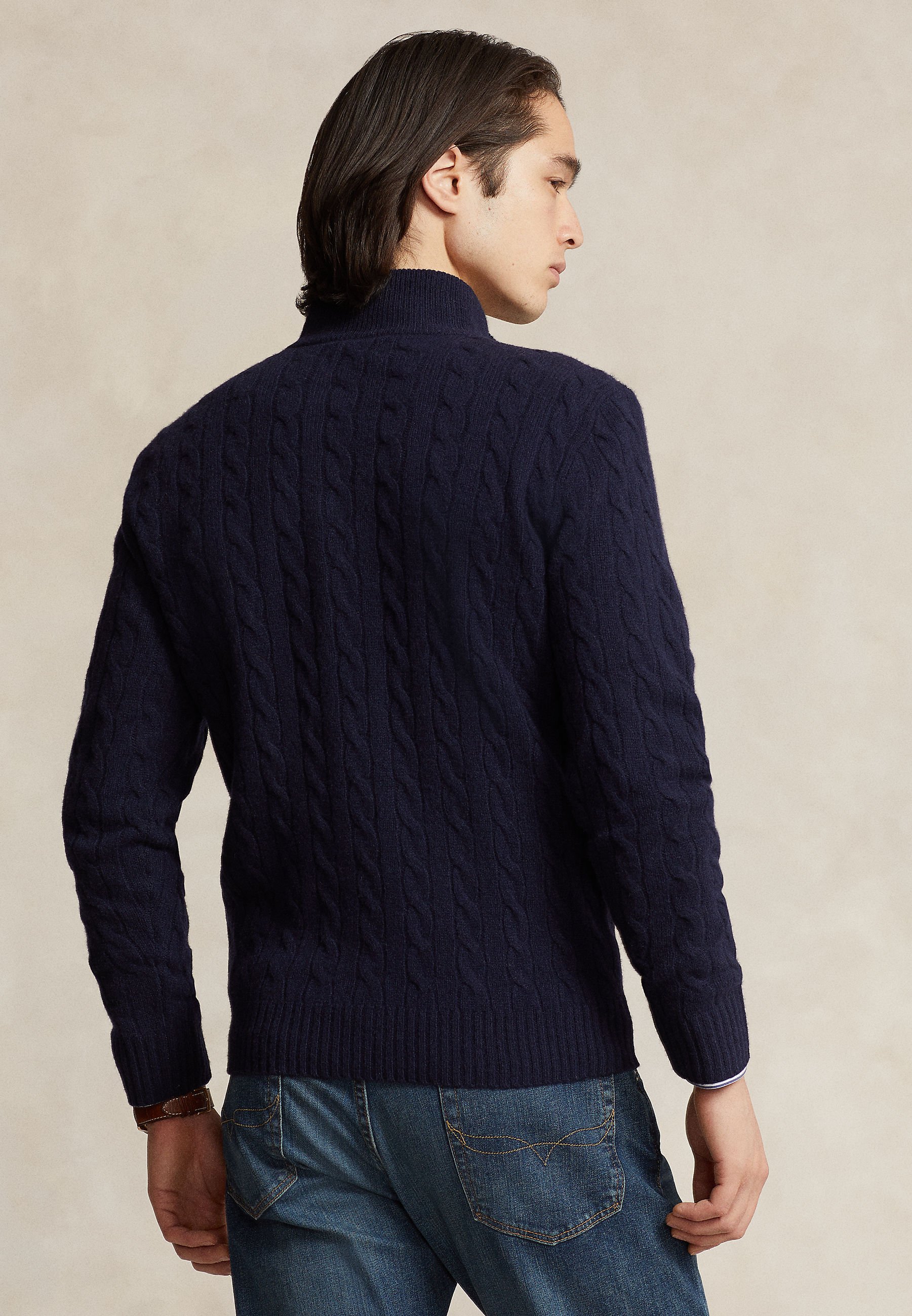 Polo Ralph Lauren CABLE-KNIT QUARTER-ZIP SWEATER - Jumper - hunter
