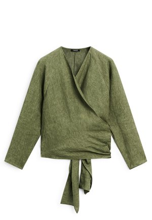 Massimo Dutti Blouse - mottled dark green