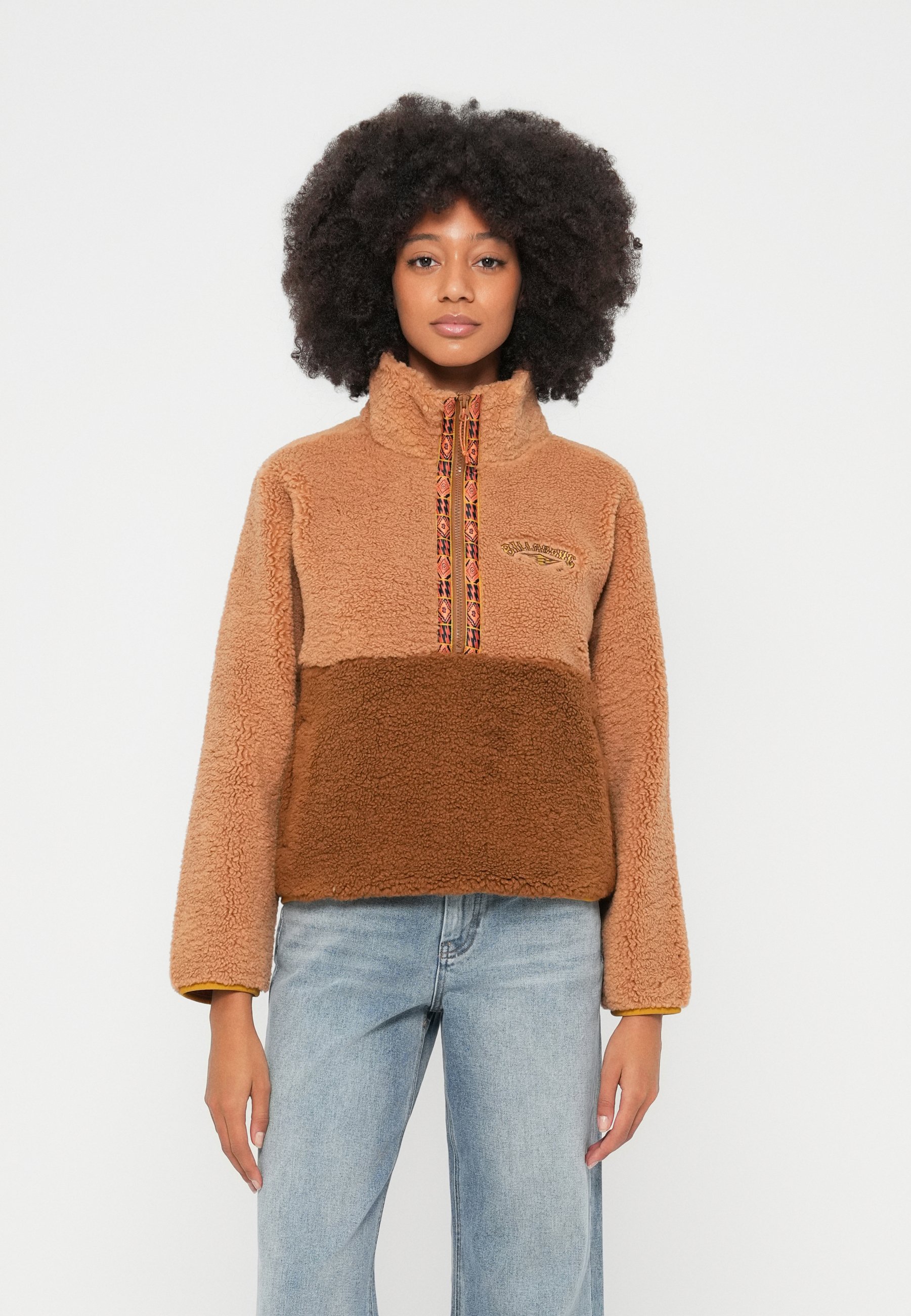Billabong HORIZON MOCK NECK HALF ZIP FLC - Fleece jumper - truffle