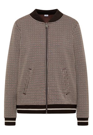 Cecil, LIGHTWEIGHT BLOUSON IN A HOUNDSTOOTH PRINT - Blouson Bomber - raw chocolate brown