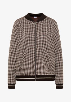 Cecil, LIGHTWEIGHT BLOUSON IN A HOUNDSTOOTH PRINT - Blouson Bomber - raw chocolate brown