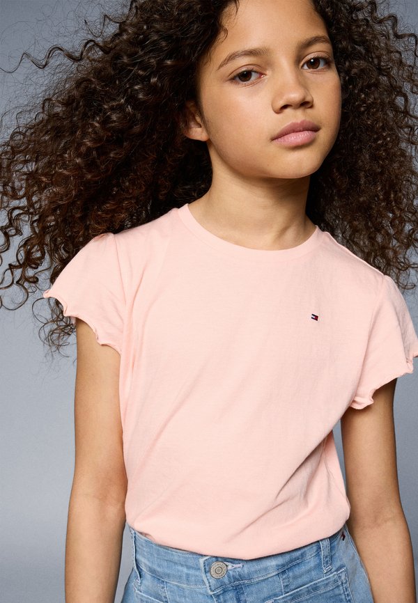 ESSENTIAL RUFFLE SLEEVE - Basic T-shirt - coral ice