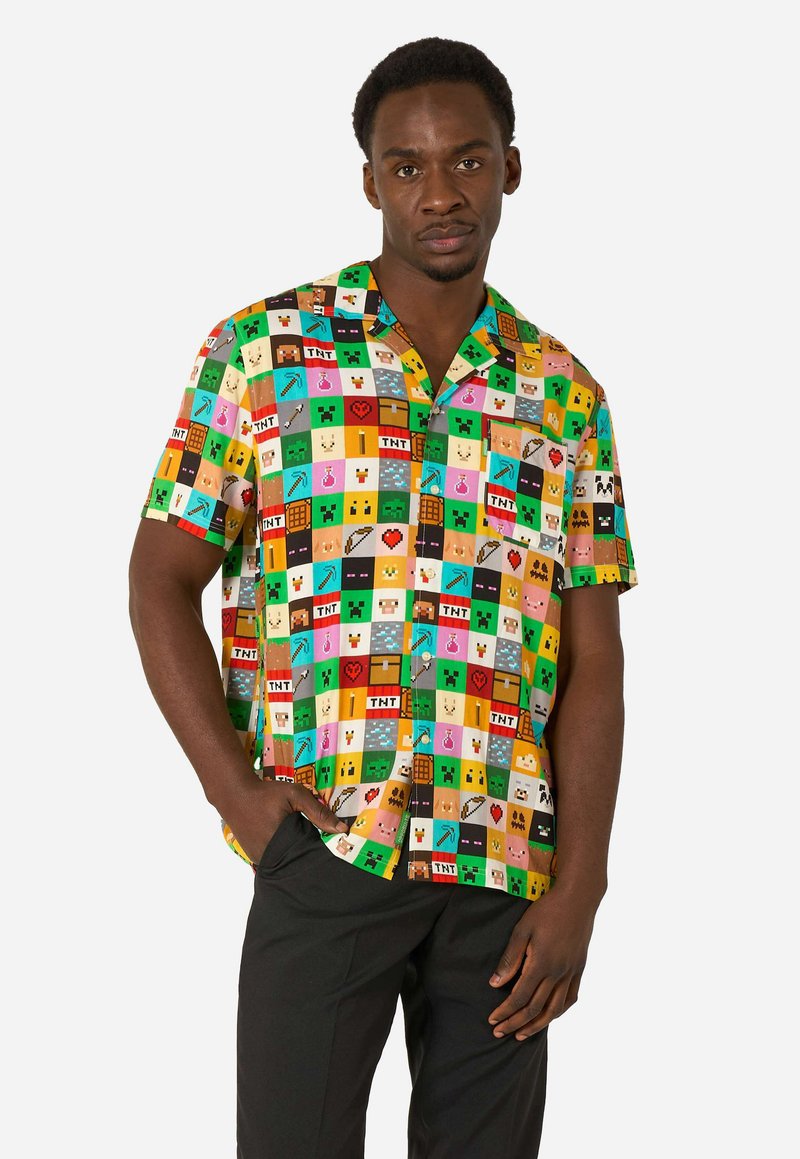 OppoSuits MINECRAFT - PIXEL PERFECT HAWAIIAN - Camisa - multi coloured