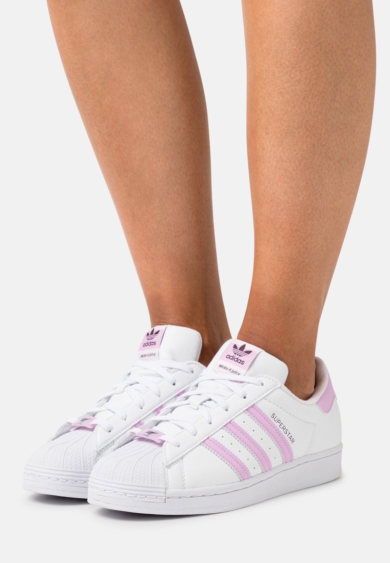 womens adidas lilac superstar trainers