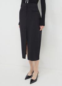Calliope LONGUETTE CON SPACCO - Jupe crayon - ultrablack