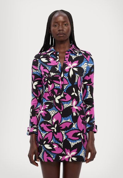 Diane von Furstenberg ALARICA DRESS - Dienas kleita - fishnet floral purple blush