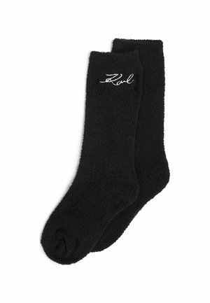 KARL LAGERFELD, KARL LAGERFELD SOCK SIGNATURE FLUFFY - Chaussettes - black