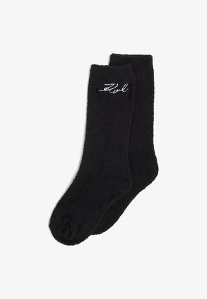KARL LAGERFELD, KARL LAGERFELD SOCK SIGNATURE FLUFFY - Chaussettes - black