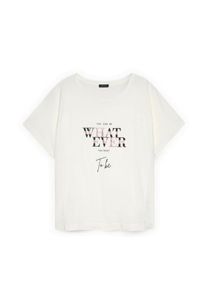 Fiorella Rubino, T-SHIRT CON SCRITTA MOTIVAZIONALE - T-shirts print - bianco