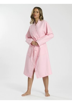 WAFFLE PIPED TRIM - Badjas - pink