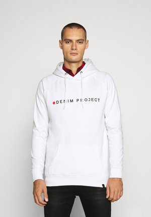 Denim Project LOGO HOODIE - Jersey con capucha - white