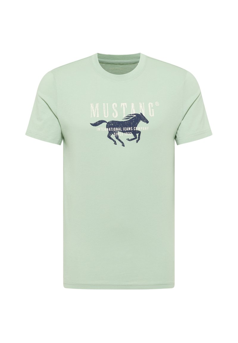 mustang T-shirt print lichtgroen mustang T-shirt print lichtgroen