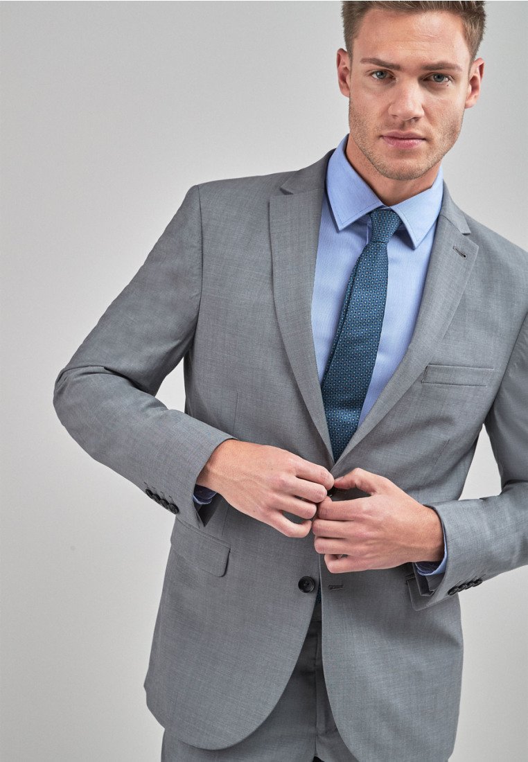 Next SIGNATURE PLAIN SUIT: JACKET-SLIM FIT - Giacca - light grey/grigio  chiaro - Zalando.it