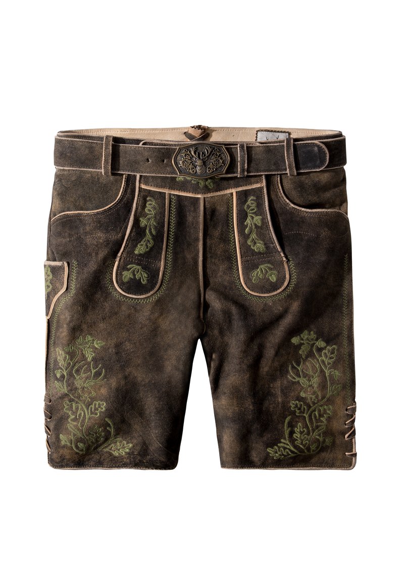 Stockerpoint Leren broek donkerbruin