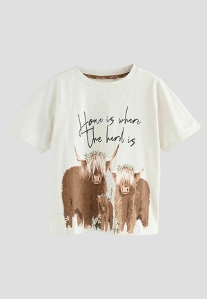 Next REGULAR FIT -SHORT SLEEVE SET - Pyjama set - neutral hamish the highland cow