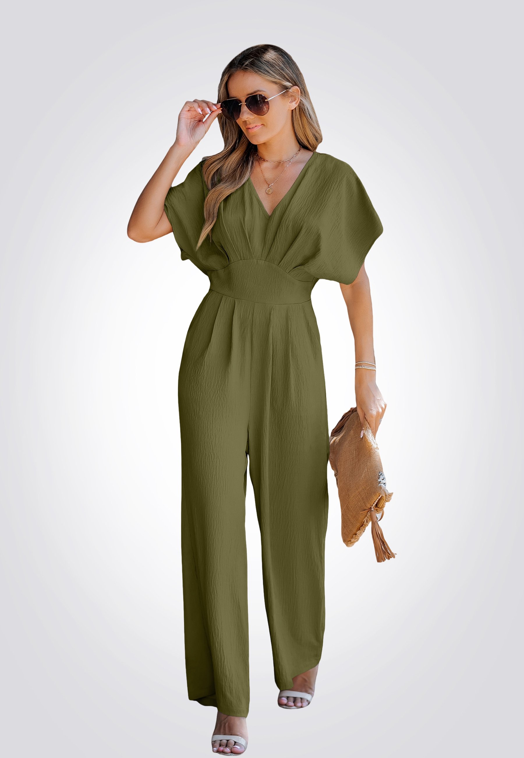 WE Fashion Jumpsuit - army green/groen