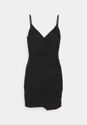 Even&Odd, STRAPPY WARP MINI BODYCON PUNTO DRESS - Shift dress - black