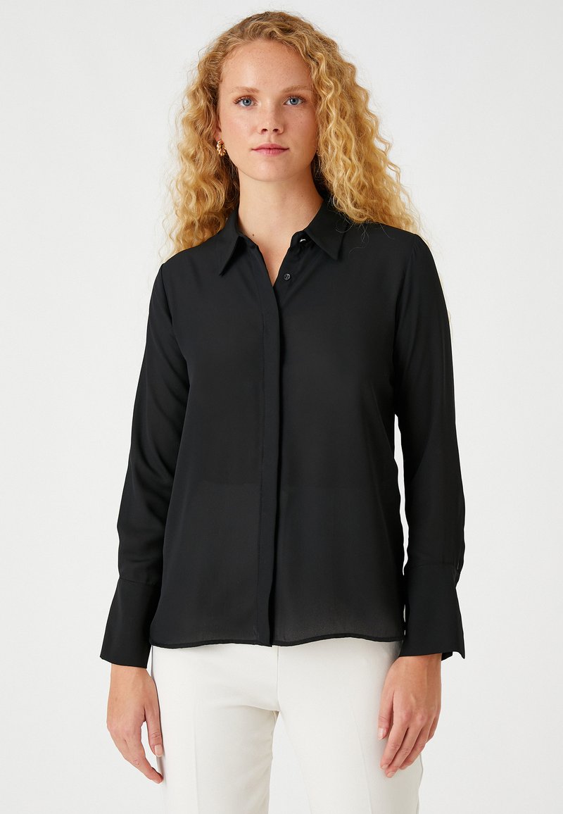 Koton Overhemdblouse zwart Koton Overhemdblouse zwart