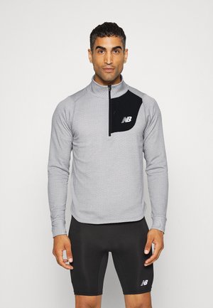 New Balance HEAT GRID HALF ZIP - Fleecepullover - athletic grey