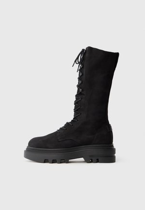 JAY - Stivali con i lacci - washed black