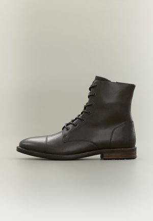 ALDO, LAZZAR - Боти с връзки до глезена - dark brown