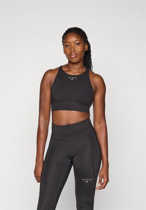 HYROX SHAPELUXE HIGH NECK BRA - Medium support sports bra - black