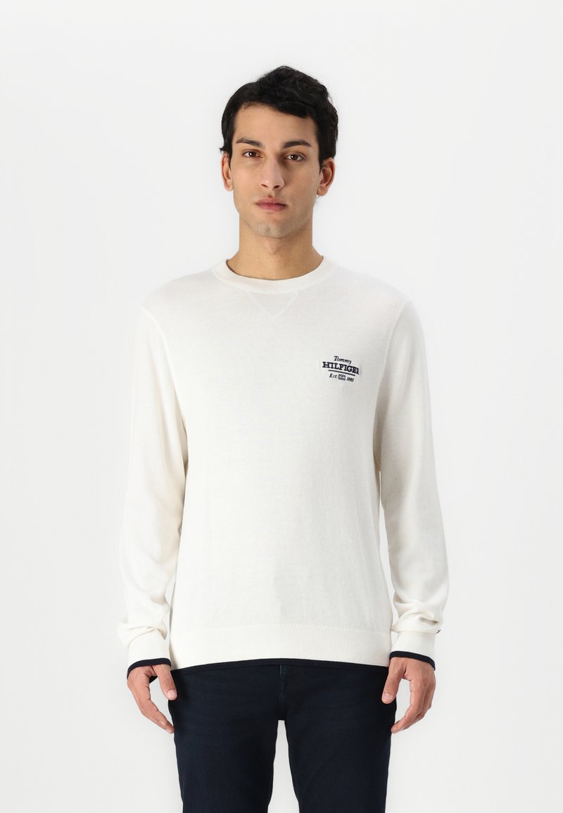 Tommy Hilfiger GRAPHIC CREW - Jumper - ivory petal