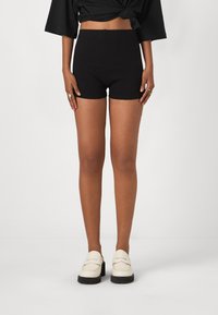 Even&Odd RIB TINY SHORTS 2 PACK - Shorts - black/pink