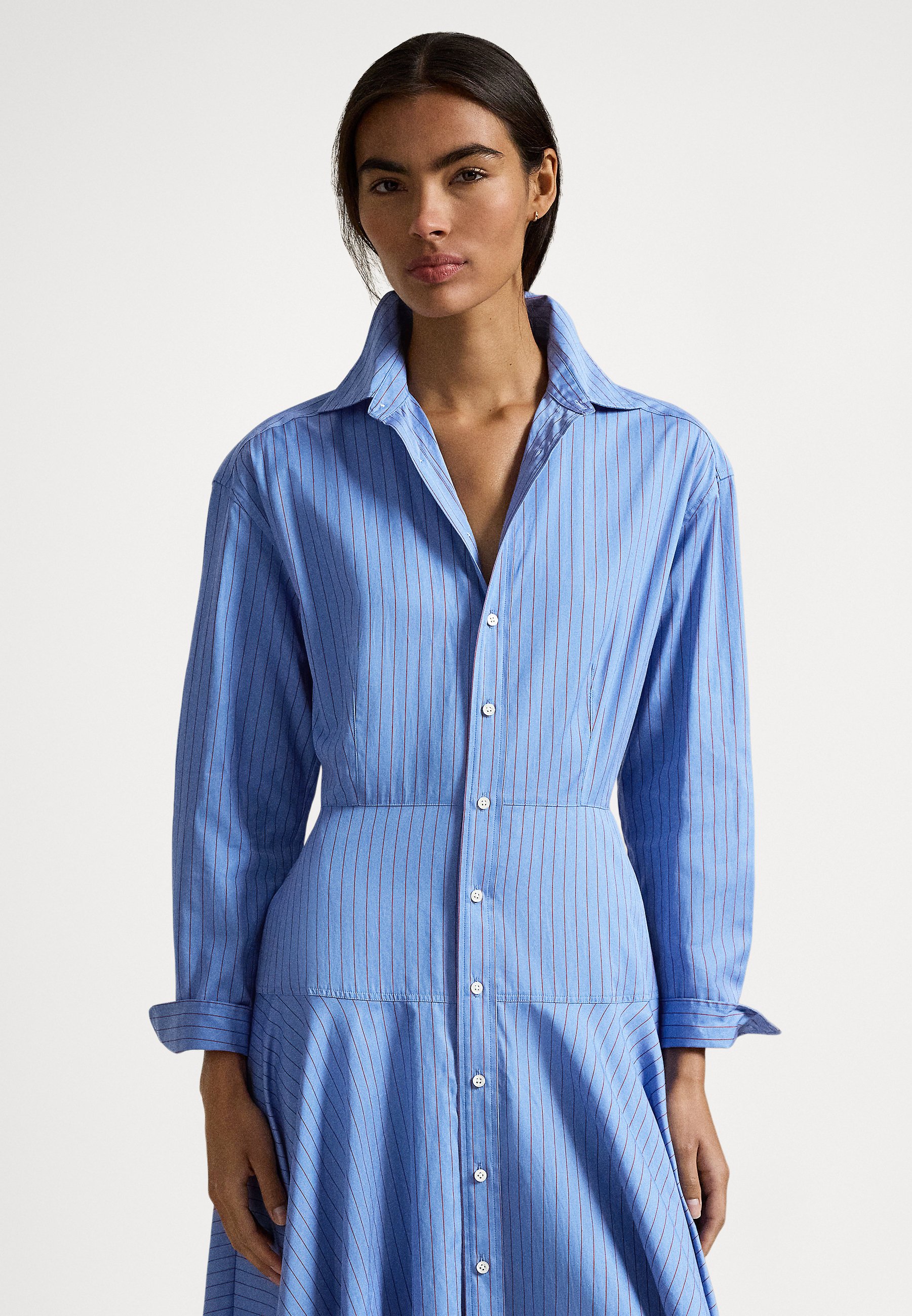 ralph lauren striped cotton shirt dress Ralph Lauren Belted Striped Shirtdress
