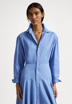 STRIPED COTTON SHIRTDRESS - Robe chemise - blue/red