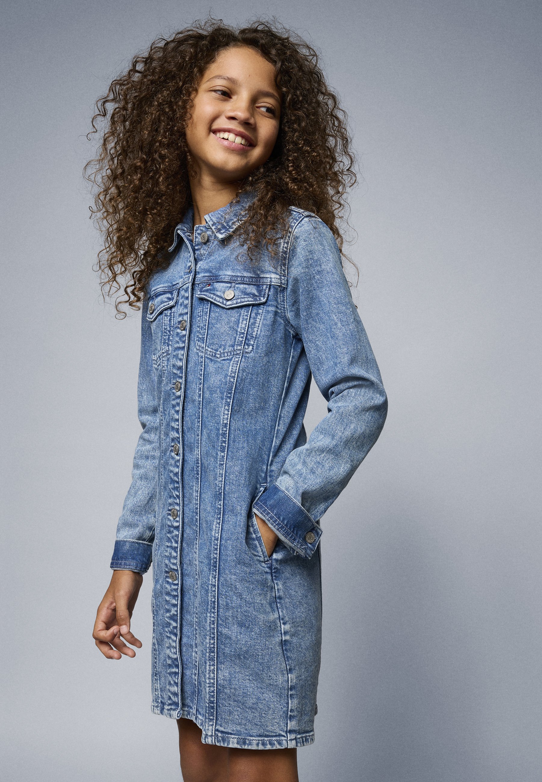 denim tommy hilfiger dress Tommy Hilfiger Lana Midi Shirt Dress main image 1