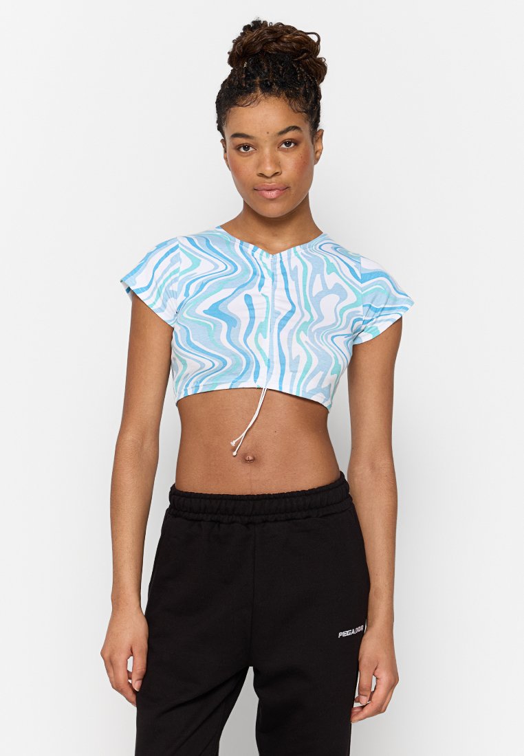 Pegador T-shirt print lichtblauw