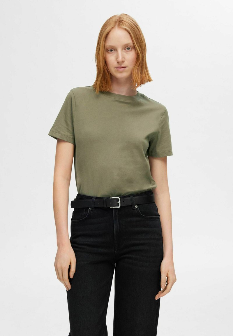 Selected Βασικό μπλουζάκι - khaki