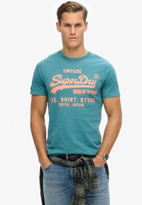 Superdry & Co Camiseta estampada - hydro dark turquoise