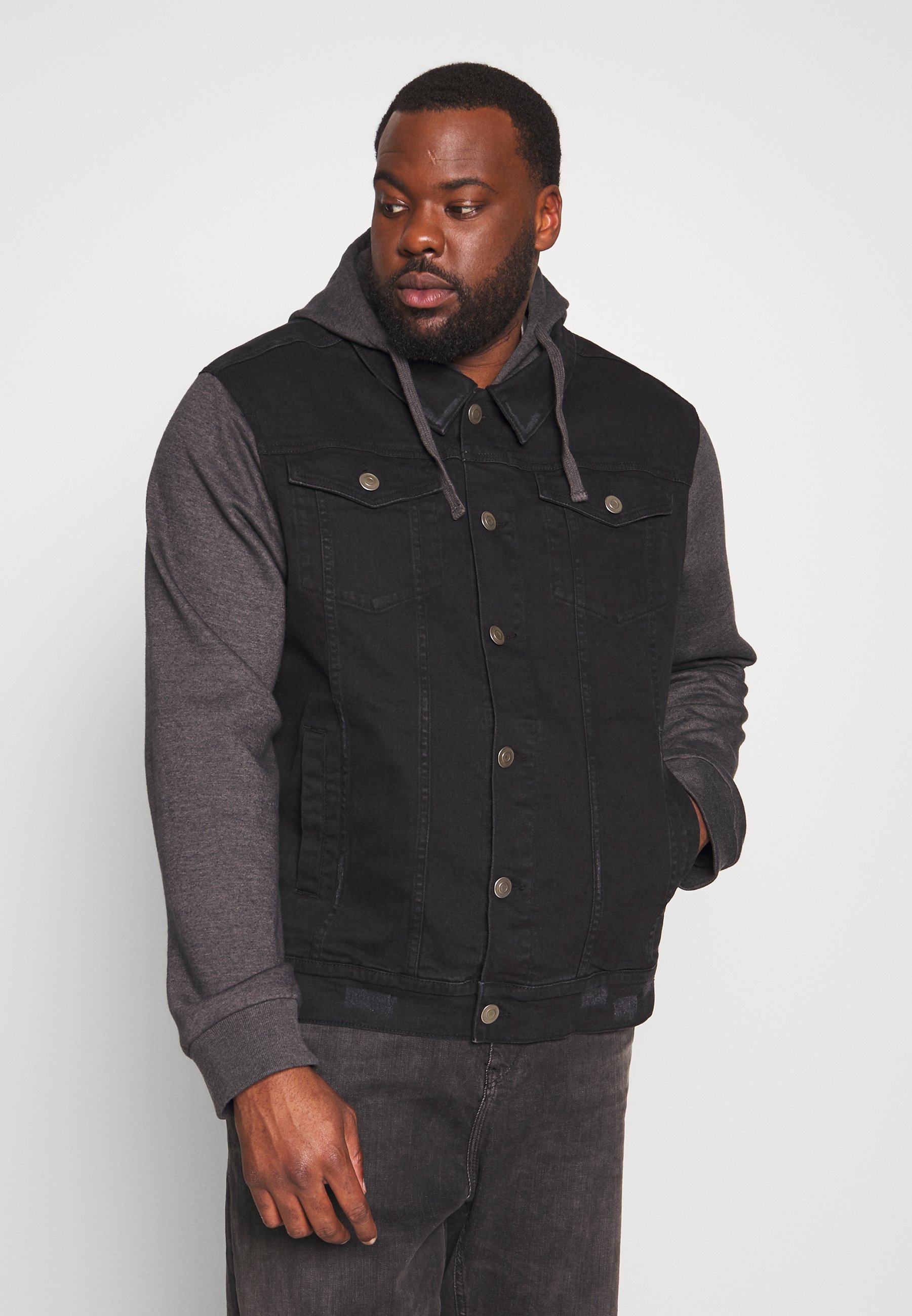 Brave Soul Denim jacket - black denim 