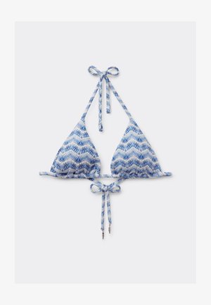 Calzedonia, WATER REFLECTION TRIANGLE - Haut de bikini - blue