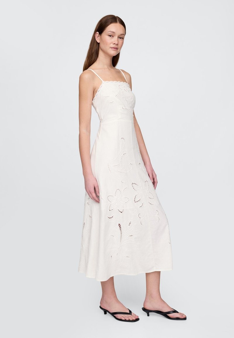 chinese dress ladies GAP Womens Tie-Front Woven Maxi Dress Optic White V4 XS at Amazon Women's  Clothing store