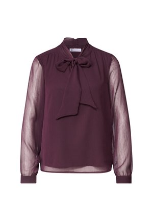 Street One, LANGARM CHIFFONBLUSE MIT SCHLEIFENDETAIL - Blouse - rustic rouge