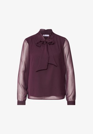 Street One, LANGARM CHIFFONBLUSE MIT SCHLEIFENDETAIL - Bluse - rustic rouge