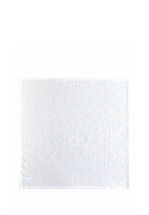 Kokvilnas virtuves dvielis, balts ar gaiši ziliem lapu rakstiem. Iezīmēts ar teksturētu svītru dizainu un apdari malām, lai nodrošinātu izturību.